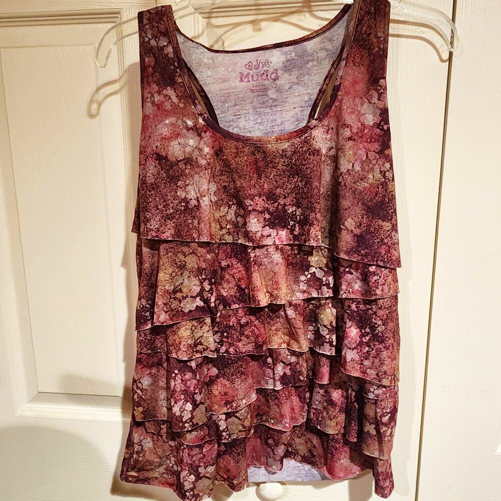 Racerback Ruffled Tank Top - Picture 4 of 7